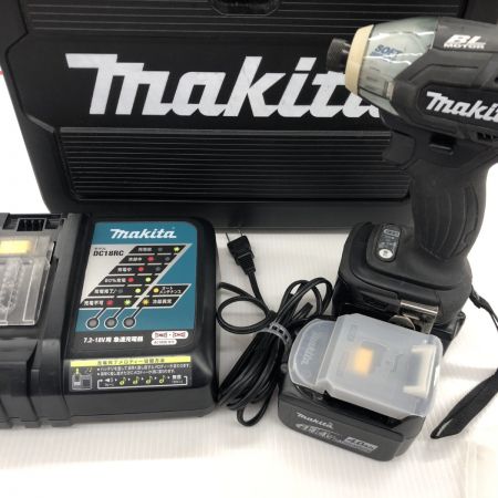 ДД MAKITA マキタ インパクトドライバ  程度B 充電器・充電池2個・ケース付 コードレス式 14.4v  TS131D ブラック