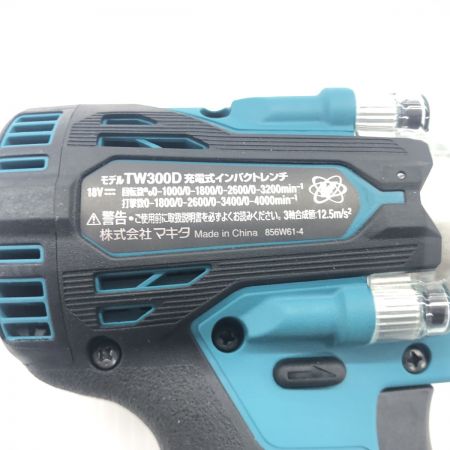 ДД MAKITA マキタ インパクトレンチ  未使用品(S) 充電器・充電池2個・ケース付 コードレス式 18v 359277Y TW300DRGX ブルー