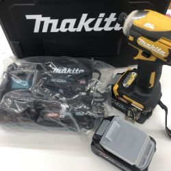 ДД MAKITA マキタ インパクトドライバ  程度A 充電器・充電池2個・ケース付 コードレス式 40v 70033 TD001GDXFY イエロー Aランク