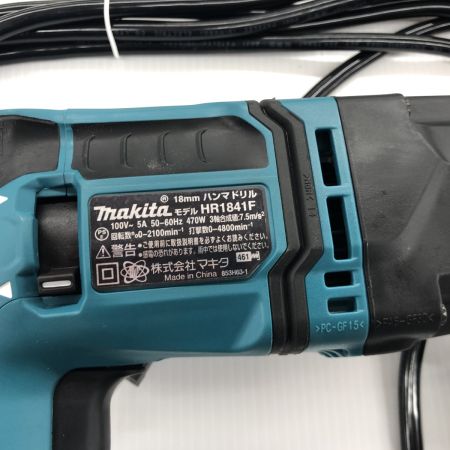ДД MAKITA マキタ ハンマドリル　程度A ケース付 コード式 18mm 100v 15327K HR1841F ブルー