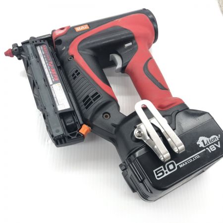 ДД MAX マックス ピンタッカ 程度B 充電器・充電池1個・ケース付 コードレス式 18v TJ-35P3 レッド