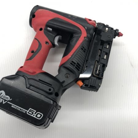 ДД MAX マックス ピンタッカ 程度B 充電器・充電池1個・ケース付 コードレス式 18v TJ-35P3 レッド