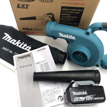 ДД MAKITA マキタ ブロワ 程度A 充電池1個付 コードレス式 18v 728406 BL1860B 新品未使用1つ付き UB185D ブルー