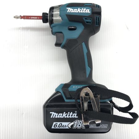 ДД MAKITA マキタ インパクトドライバ　程度A 充電器・充電池2個・ケース付 コードレス式 18v 6.0Ah 1/0/0 528758 TD173DRGX ブルー