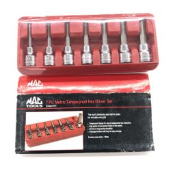 ДД MAC TOOLS マック ビットセット  7個+トレー付き 3/8 使用感有 SXMAH7PT レッド Bランク