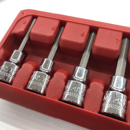 ДД MAC TOOLS マック ビットセット  7個+トレー付き 3/8 使用感有 SXMAH7PT レッド