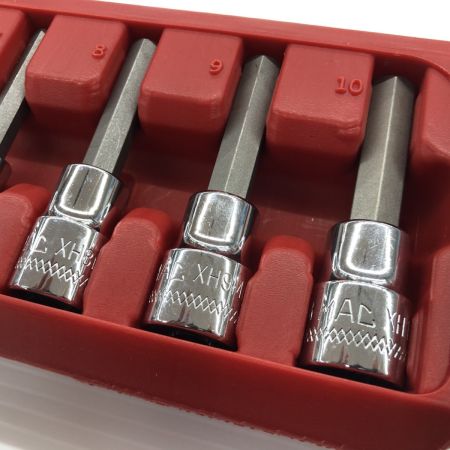 ДД MAC TOOLS マック ビットセット  7個+トレー付き 3/8 使用感有 SXMAH7PT レッド