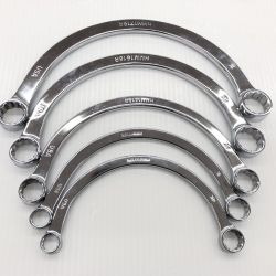 ДД MAC TOOLS マック  ハーフムーンレンチ  程度A 5本組 美品 HMM1012R  HMM1113R  HMM1415R  HMM1618R  HMM1719Rｾｯﾄ シルバー Aランク