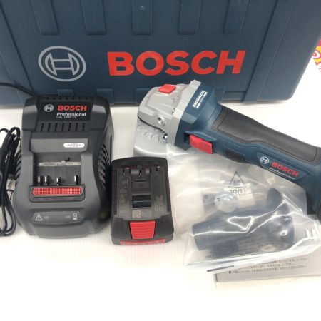ДД BOSCH ボッシュ  ディスクグラインダー  未使用品(S) 充電器・充電池1個・ケース付 コードレス式 100mm 18v 5.0Ah GWS18V-7 ネイビー