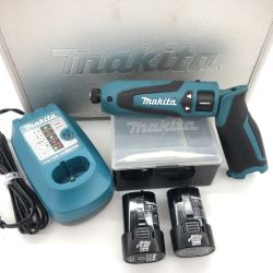 ДД MAKITA マキタ ペンインパクトドライバ   程度A 充電器・充電池2個・ケース付 コードレス式 7.2v  TD021DS ブルー Aランク