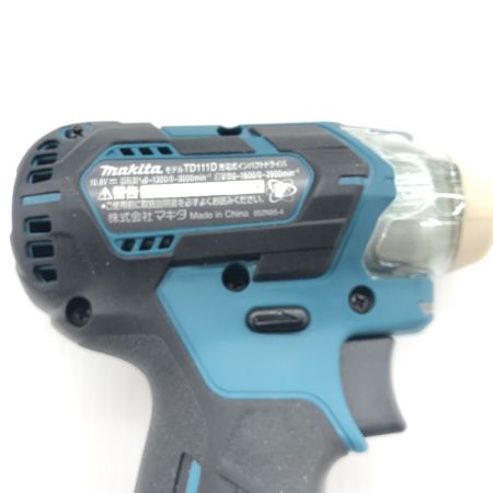 ДД MAKITA マキタ インパクトドライバ 程度A 充電器・充電池2個・ケース付 コードレス式 10.8v 1.5Ah TD111D ブルー