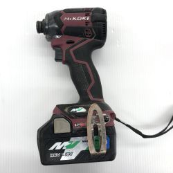 ДД HiKOKI ハイコーキ インパクトドライバ 程度C 充電池1個付 コードレス式 36v WH36DC ワインレッド Cランク