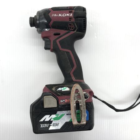 ДД HiKOKI ハイコーキ インパクトドライバ 程度C 充電池1個付 コードレス式 36v WH36DC ワインレッド