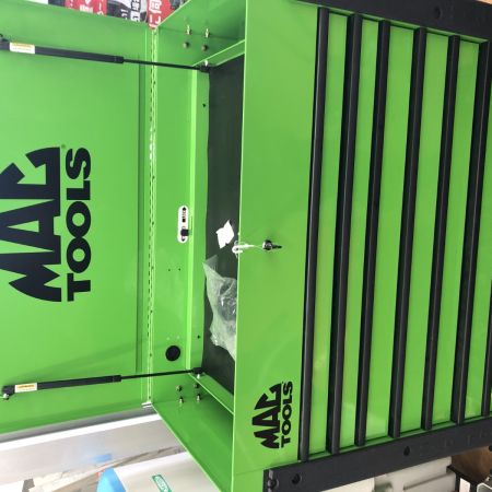 ДД MAC TOOLS マック 程度A 7ドロアユーティリティーカート 黄緑