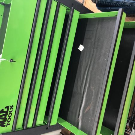 ДД MAC TOOLS マック 程度A 7ドロアユーティリティーカート 黄緑