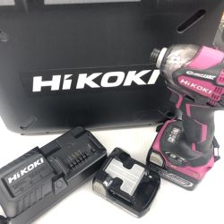 ДД HiKOKI ハイコーキ  程度A 充電器・充電池2個・ケース付  14.4v  1つライトバッテリー WH14DDL2 ショッキングピンク Aランク