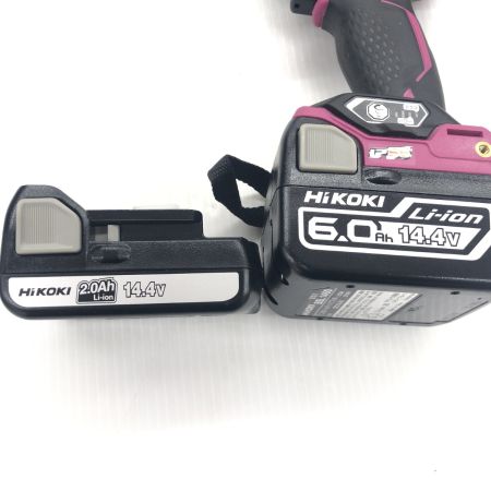 ДД HiKOKI ハイコーキ  程度A 充電器・充電池2個・ケース付  14.4v  1つライトバッテリー WH14DDL2 ショッキングピンク