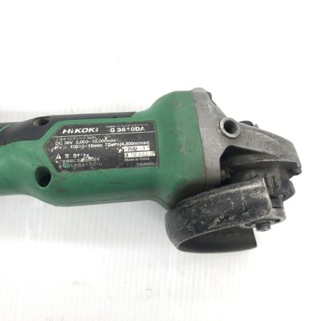 ДД HiKOKI ハイコーキ ディスクグラインダー 程度B 本体のみ コードレス式 100mm 36v J122500 G3610DA グリーン