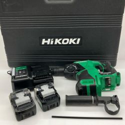 ДД HiKOKI ハイコーキ ハンマドリル 程度B 充電器・充電池2個・ケース付 コードレス式 36v J310979 DH 36DPA グリーン Bランク