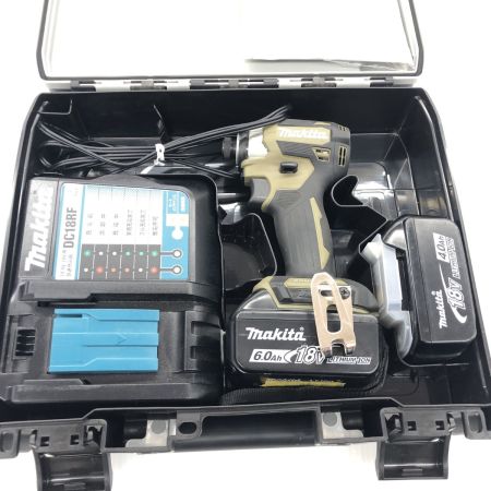 ДД MAKITA マキタ インパクトドライバ 程度A 充電器・充電池2個・ケース付 18v 6.0Ah 12/0/0/17/0/0 TD173DRG グリーン