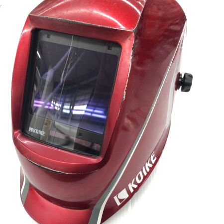 ДД KOIKE 自動遮光溶接 程度B キズ・ヨゴレ有 保護プレート4枚付き KADF-888S レッド