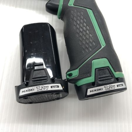 ДД HiKOKI ハイコーキ インパクトドライバ 程度B 充電器・充電池2個・ケース付 コードレス式 7.2v J420299 WH7DL グリーン