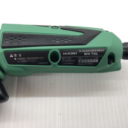 ДД HiKOKI ハイコーキ インパクトドライバ 程度B 充電器・充電池2個・ケース付 コードレス式 7.2v J420299 WH7DL グリーン