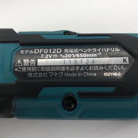 ДД MAKITA マキタ 工具 締め付け工具 ドライバドリル MAKITA DF012D 程度B 充電池1個付 116124 DF012D
