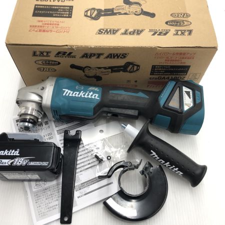 ДД MAKITA マキタ ディスクグラインダー  コードレス式 100mm 18v ハンドル付　未使用BL1860B1つ付き GA418D ブルー