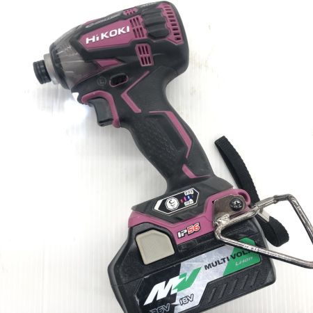 ДД HiKOKI ハイコーキ  インパクトドライバ   程度B 充電器・充電池2個・ケース付 18v JO13634 WH18DDL2 ピンク