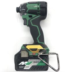 ДД HiKOKI ハイコーキ インパクトドライバ 程度B コードレス式 36v 2.5Ah J6106877 バッテリ１つ付き WH36DC グリーン Bランク