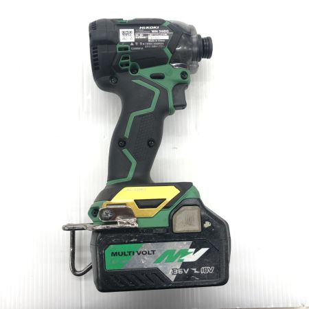 ДД HiKOKI ハイコーキ インパクトドライバ 程度B コードレス式 36v 2.5Ah J6106877 バッテリ１つ付き WH36DC グリーン