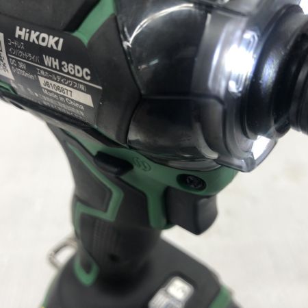 ДД HiKOKI ハイコーキ インパクトドライバ 程度B コードレス式 36v 2.5Ah J6106877 バッテリ１つ付き WH36DC グリーン