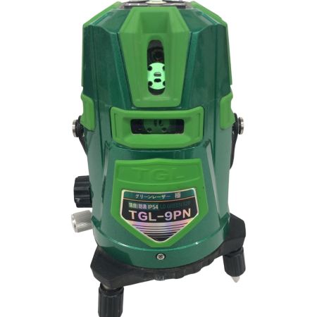 ДД TAKAGI レーザー墨出し器  程度B バッテリ1個・受光器・ACアダプタ・ケース付 グリーンレーザー ZHS01591 使用感有 TGL-9PN グリーン