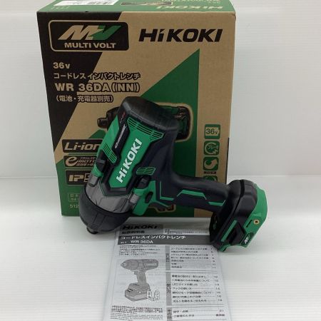 ДД HiKOKI ハイコーキ 工具 締め付け工具 未使用品(S) 本体のみ コードレス式 36v JD40013 WR36DA グリーン
