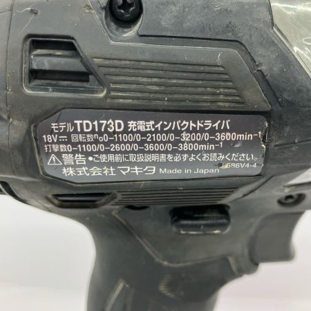 ДД MAKITA マキタ 充電池1個付 コードレス式 18v 6.0Ah 7/0/0 323151 使用感有 TD173D ブラック