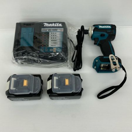 ДД MAKITA マキタ インパクトドライバ 未使用に近い 充電器・充電池2個・ケース付 TD171DRGX ブルー