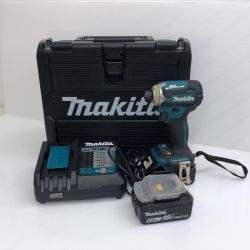 ДД MAKITA マキタ 18v 6.0Ah コードレス式インパクトドライバ 充電器・充電池2個・ケース付 TD171D ブルー Cランク