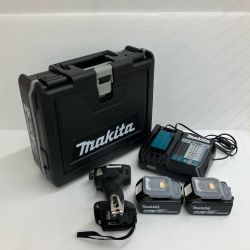 ДД MAKITA マキタ コードレス式インパクトドライバ  18v 6.0Ah 充電器・充電池2個・ケース付 TD173D ブラック Aランク