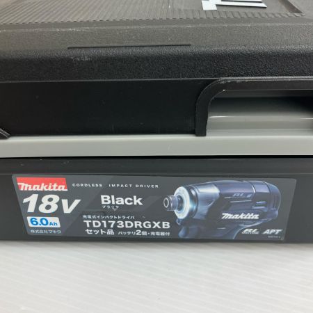 ДД MAKITA マキタ コードレス式インパクトドライバ  18v 6.0Ah 充電器・充電池2個・ケース付 TD173D ブラック