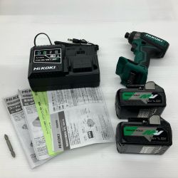 ДД HiKOKI ハイコーキ インパクトドライバ 充電器・充電池2個・ケース付 WH18DD グリーン Aランク