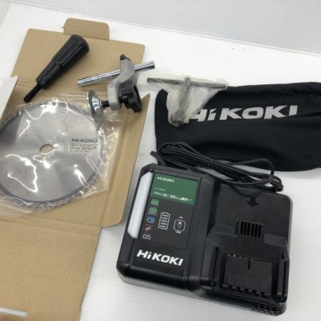 ДД HiKOKI ハイコーキ スライド丸のこ 程度A コードレス式 165mm 36v 800266 美品 充電器付き C3606DRB グリーン