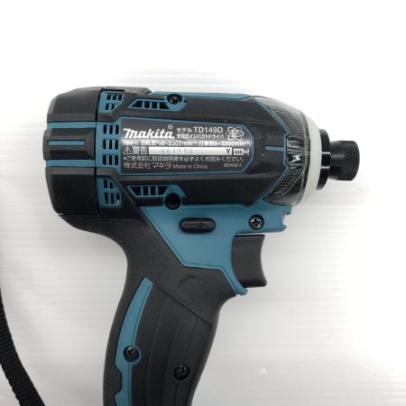 ДД MAKITA マキタ インパクトドライバ コードレス式 18v  充電器・充電池2個・ケース付 TD149D ブルー
