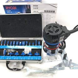 ДД RYOBI リョービ トリマー 程度B 箱付 100v ルータービットセット付 MTR-42 ブルー Aランク