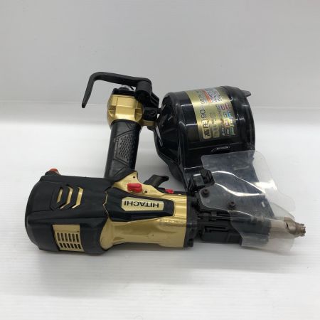 ДД HITACHI 日立 エア釘打ち 90MM ケース付 NV90HR ブラック×ゴールド