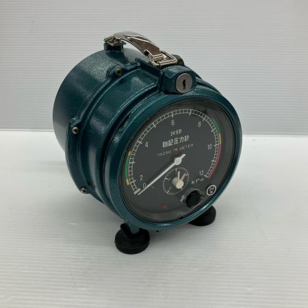 ДД YAZAKI 自記圧力計ケース付/鍵付き ER12-24M スカイブルー