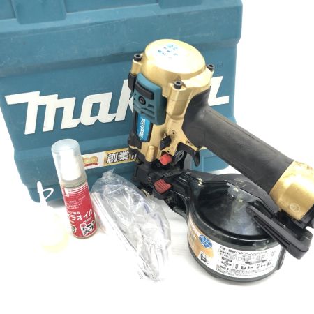 ДД MAKITA マキタ エア釘打ち   程度B 付属品完備 高圧 AN533H ゴールド