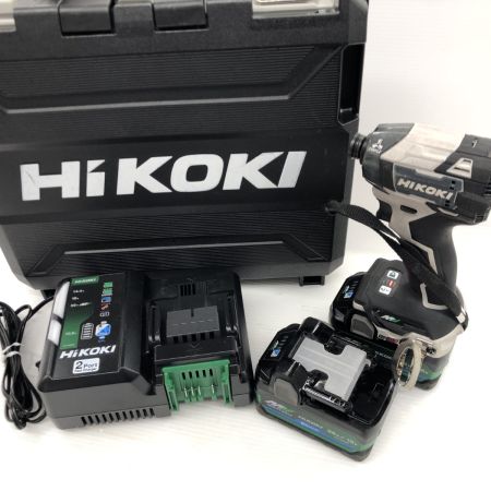 ДД HiKOKI ハイコーキ インパクトドライバ  程度B 充電器・充電池2個・ケース付 コードレス式 36v 2.5Ah JD406388 WH36DD ホワイト