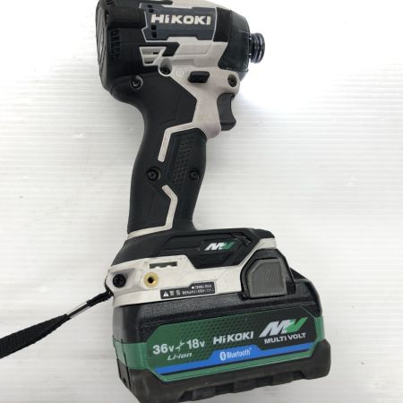 ДД HiKOKI ハイコーキ インパクトドライバ  程度B 充電器・充電池2個・ケース付 コードレス式 36v 2.5Ah JD406388 WH36DD ホワイト