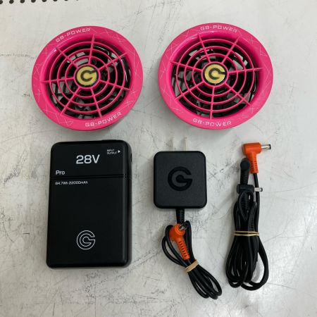 ДД 長信ジャパン 充電式ファン充電器・充電池1個付 10-28v GF1-P ピンク